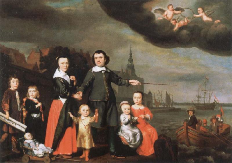 Nicolaes maes captain job jansz cuyter and his family France oil painting art